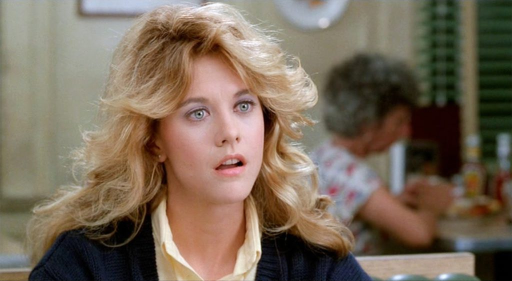 Meg Ryan starring a role at a movie, "When a Harry Met Sally."