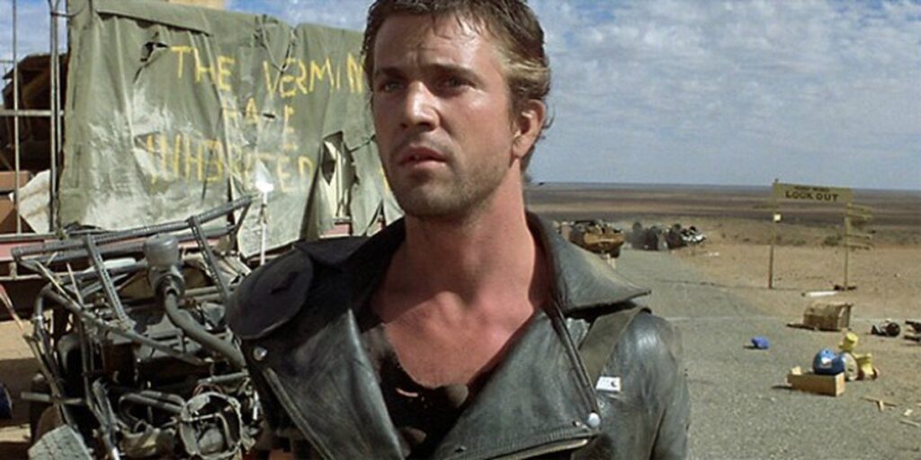 Mel Gibsons's first movie apperance in Mad Max directed by George Miller and George Ogilvie in 1985.