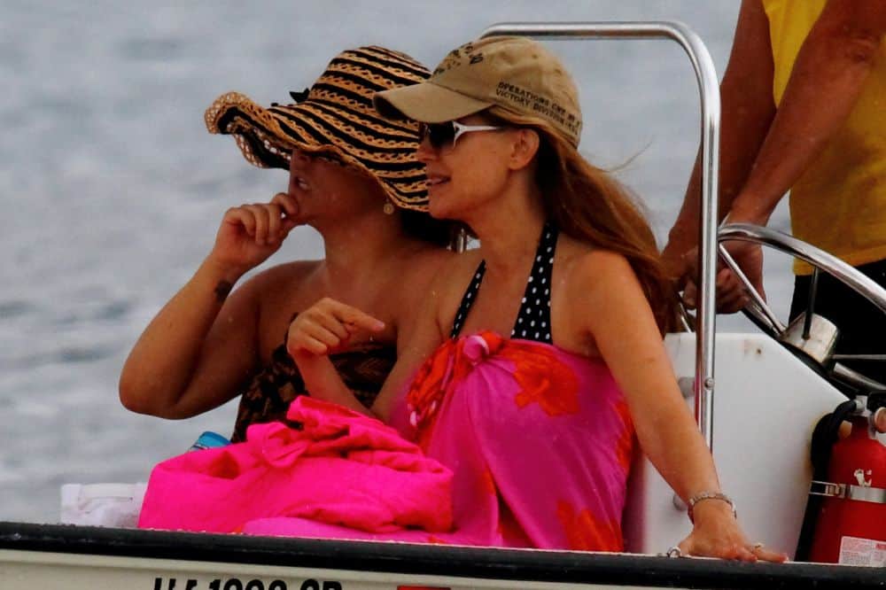 Lisa Marie Presley enjoying her day out on a summer vacation in the water.