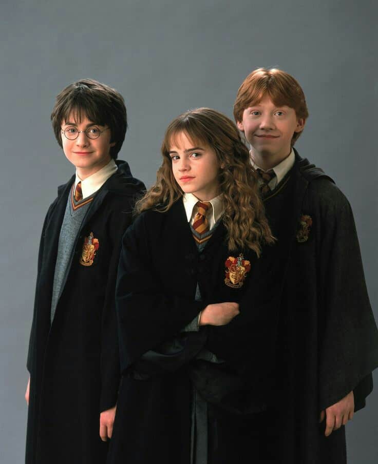 Daniel Radcliffe "Harry Potter", Emma Watson "Hermione Granger", and Rupert Grint "Ronald Weasley"