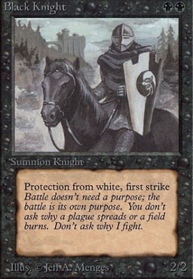 Black Knight – Alpha most expensive magic cards