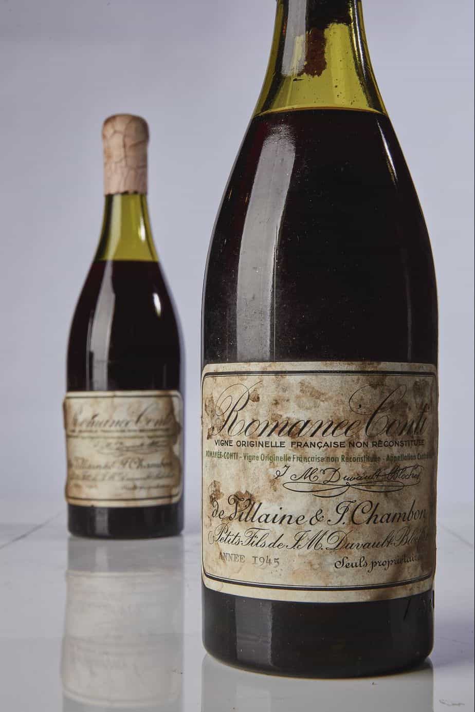 Most Expensive Bottles of Wine- Domaine de la Romanée-Conti (1945) most expensive bottles of wine