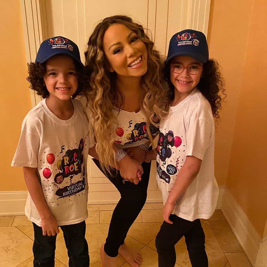 Mariah with her kids