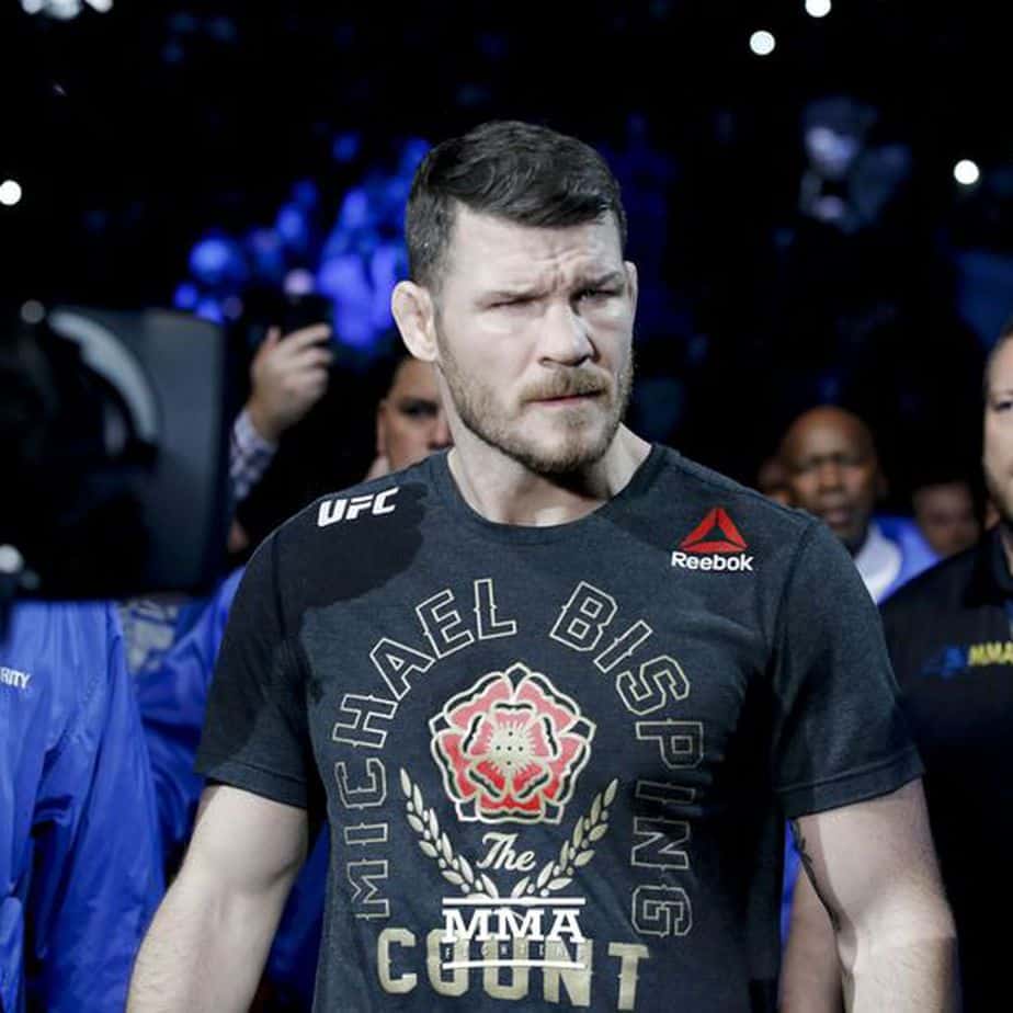 Michael Bisping in Reebok kit as a part of endorsement deal