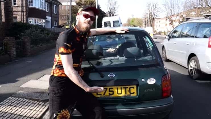 PewDiePie and his Nissan circa
