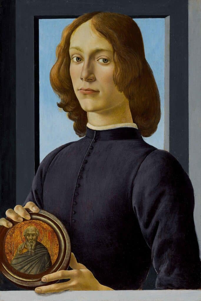 Portrait-Of-A-Young-Man-Holding-A-Roundel