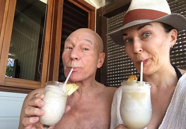 Patrick Stewart-Vacation-with-his-wife-in-jamaica