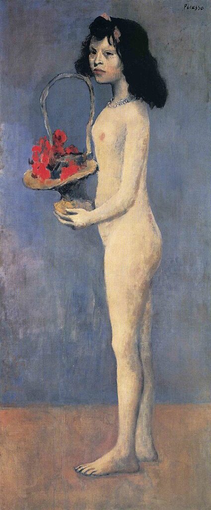 Young-Girl-With-A-Flower-Basket-Picasso