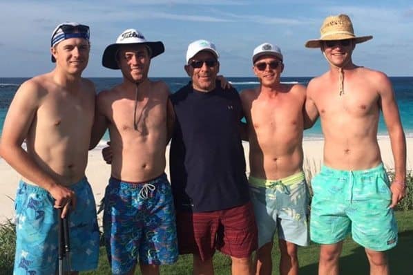 Rickie Fowler enjoying vacation with his friend in the Bahamas