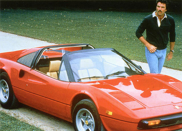 Tom Selleck And Signature Red Ferrari