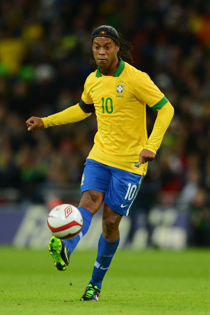 Ronaldinho Net Worth Ronaldinho playing for Brazil