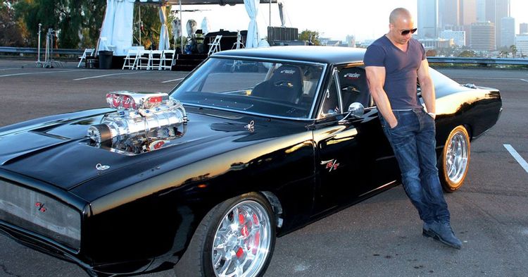 Vin Diesel With His Dodge Charger