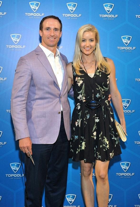 Beautiful Wives of the NFL Players- Brittany Brees with her husband Drew Brees (Source: Pinterest)