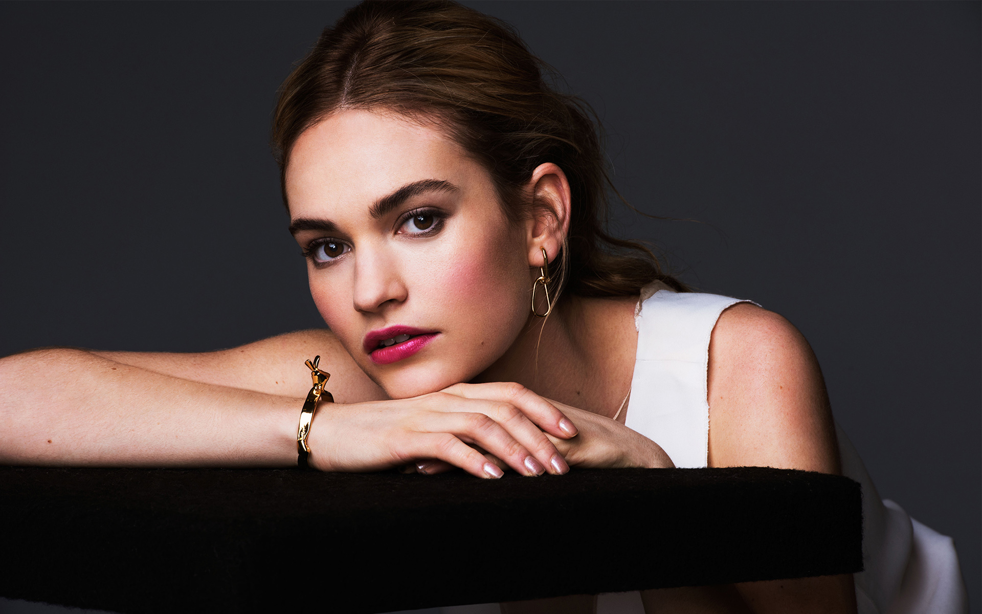 Lily James (Source: Wallpaper Abyss- Alpha Coders)