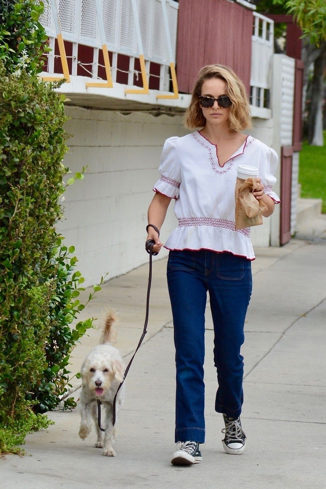Strolling With her Pooch