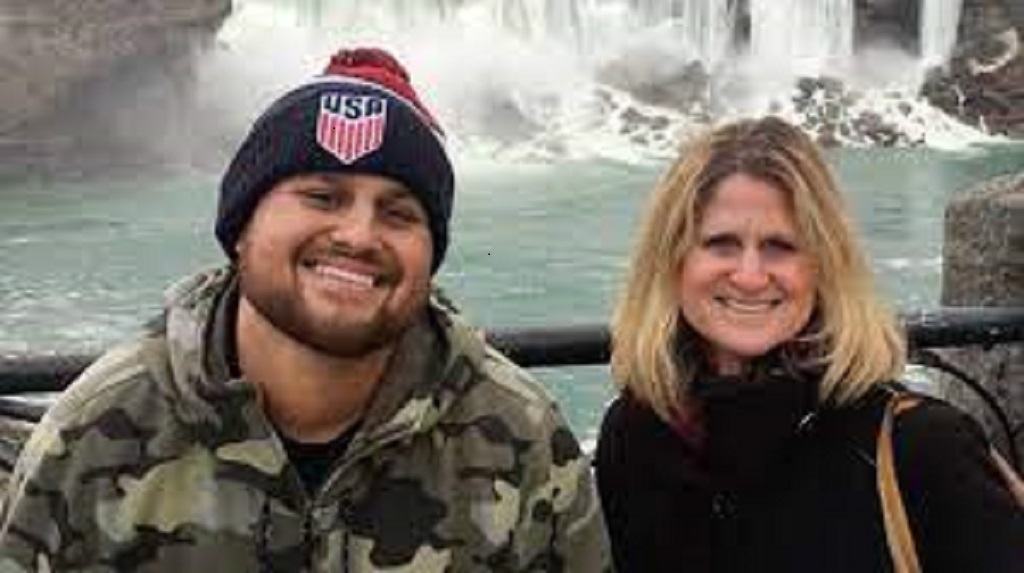 Rowdy Tellez and his mother