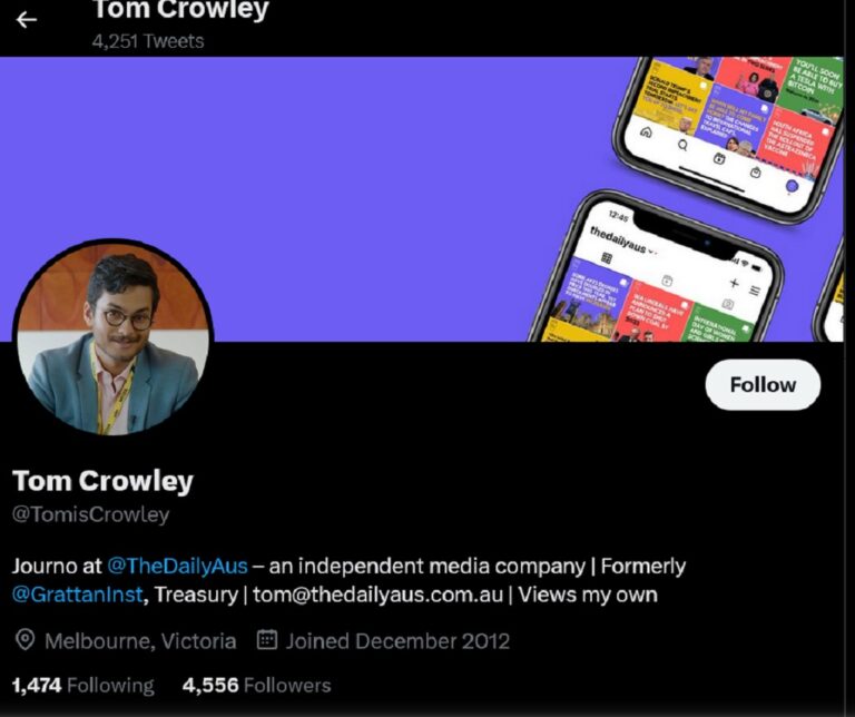 The Daily Aus: Tom Crowley Wikipedia Age Net Worth Twitter