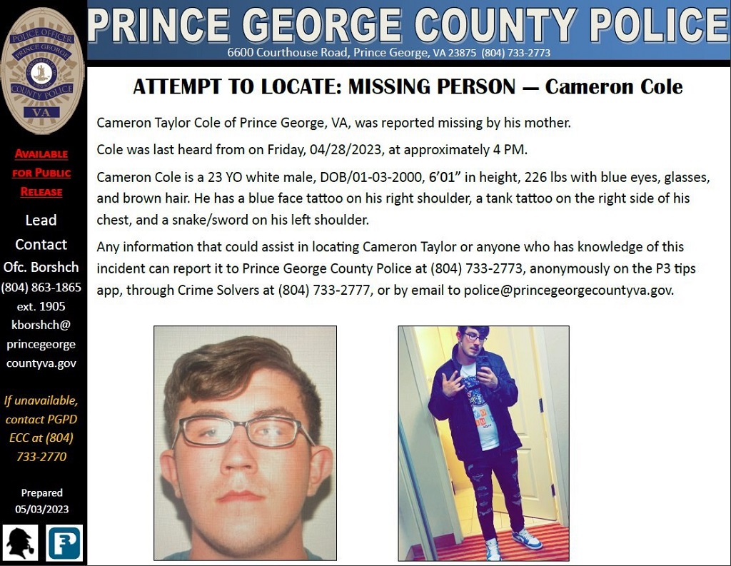Cameron Long Missing