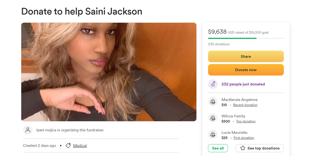 Saini Jackson Death