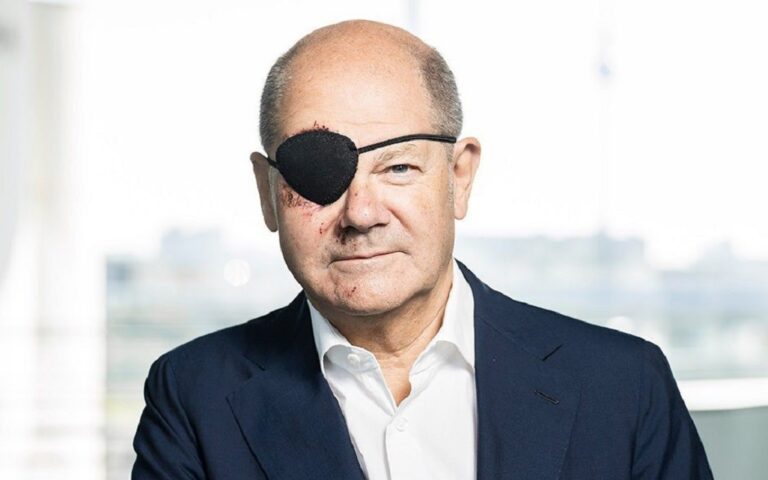 Olaf Scholz Eye Patch After Eye Injury: Accident And Nose Scar