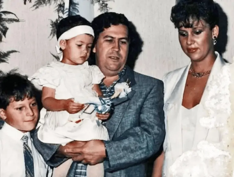 Pablo Escobar mugshot and family