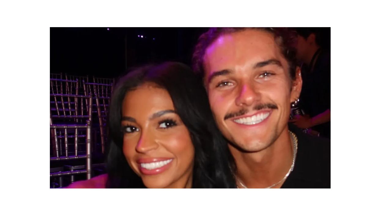 Layla Taylor smiling in a close up photo with a man
